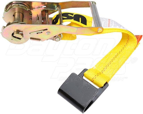 Dayton Parts DC23470227 2 In. X 27 Ft. Ratchet Strap With Flat Hooks And Ast Buckle