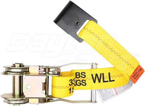 Dayton Parts DC23470227 2 In. X 27 Ft. Ratchet Strap With Flat Hooks And Ast Buckle