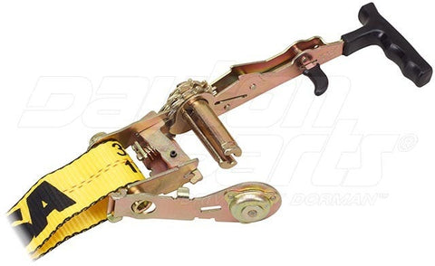 Dayton Parts DC26530227 Ratchet Strap With Flat Hooks Dorapid Ratchet Buckle - 2 Ft. X 27 Ft.