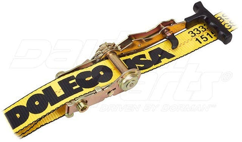 Dayton Parts DC26530227 Ratchet Strap With Flat Hooks Dorapid Ratchet Buckle - 2 Ft. X 27 Ft.
