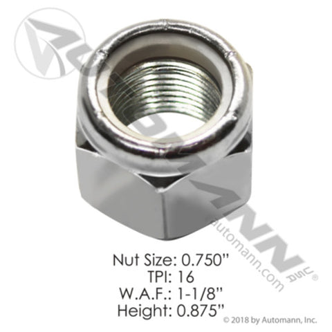 Automann EN107 Elastic Stop Nut 3/4in-16