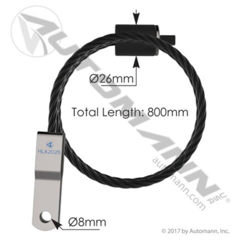 Automann HLK2025 Hood Cable Assembly Mack