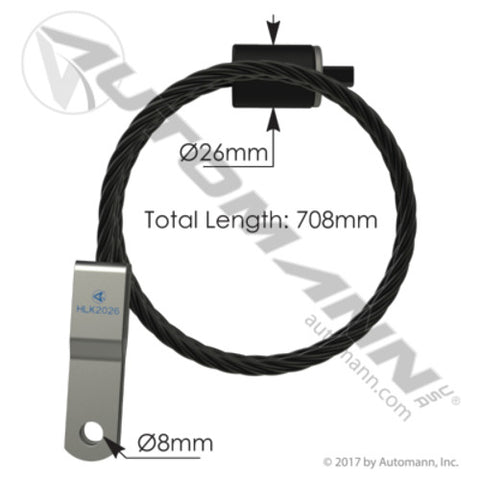 Automann HLK2026 Hood Cable Assembly Mack