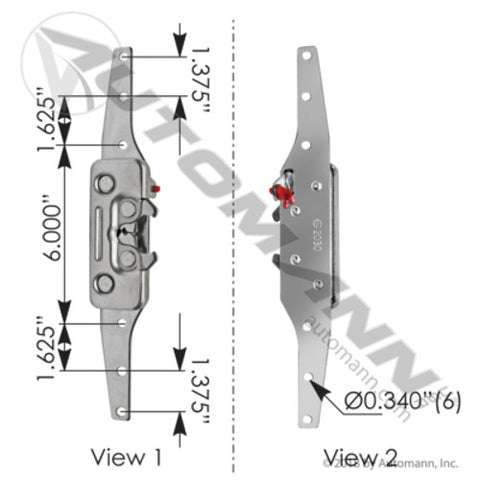 Automann HLK2030 Cabin Latch Assembly RH Freightliner
