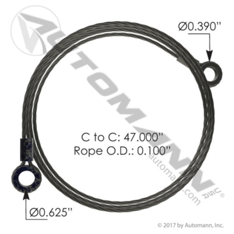 Automann HLK2044 Hood Cable Western Star