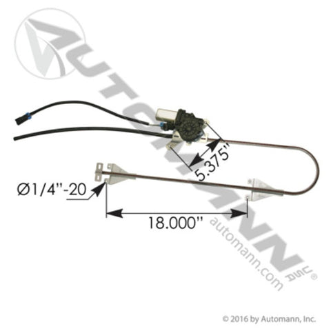 Automann HLK2151 Power Window Regulator LH Kenworth