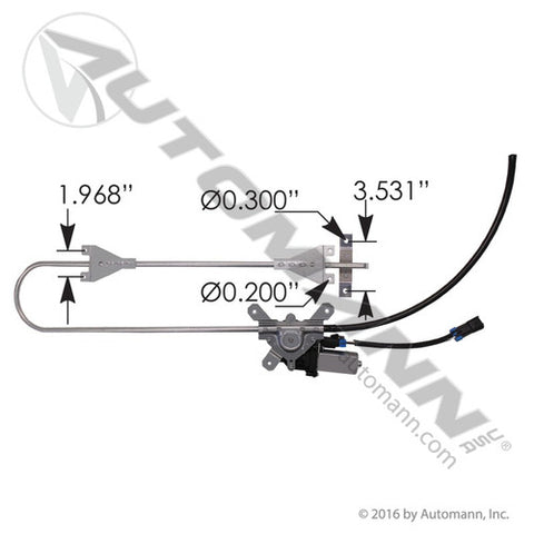 Automann HLK2507 Window Regulator LH Kenworth