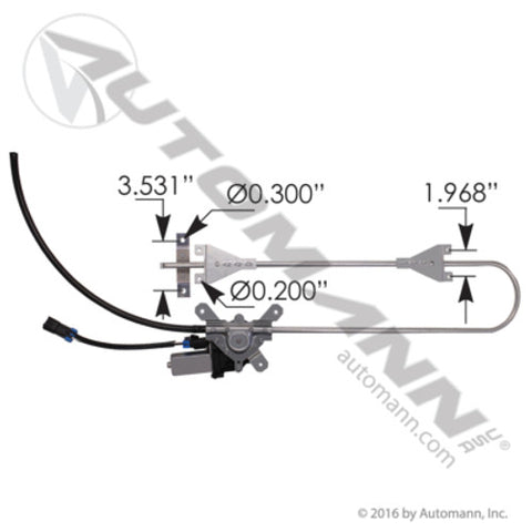 Automann HLK2508 Window Regulator RH Kenworth