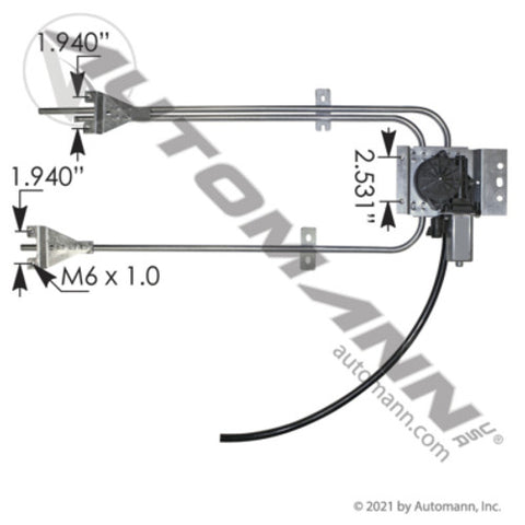 Automann HLK2725 Window Regulator LH Freightliner