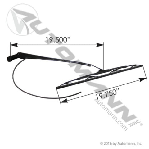 Automann HLK7010 Wiper Arm Assembly Peterbilt