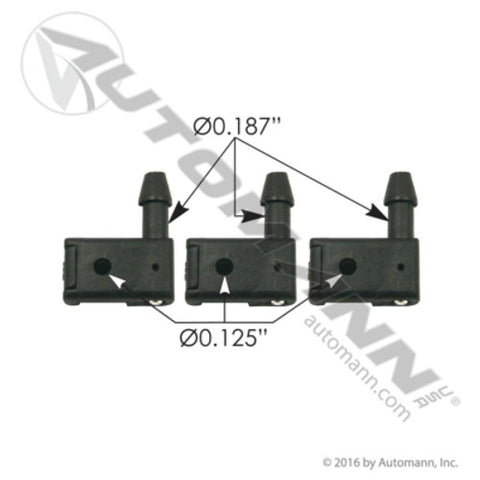 Automann HLK7030 Wiper Nozzle Kit Peterbilt