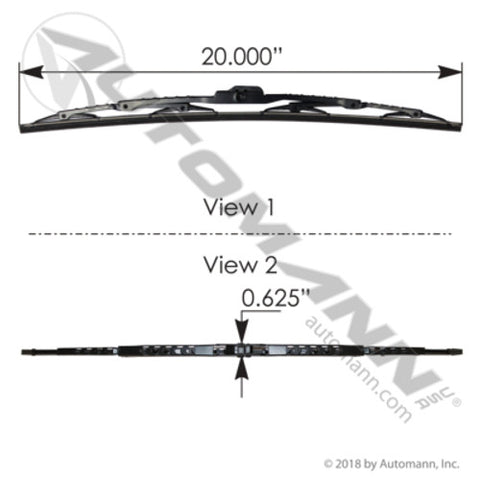 Automann HLK8720PM Wiper Blade Pin 20in Mack