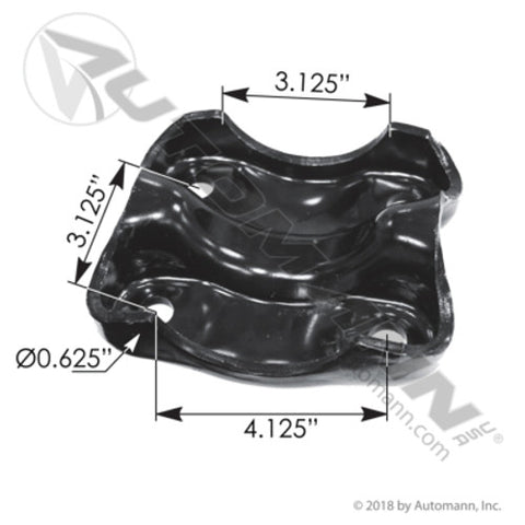Automann M1023 Bottom U Bolt Plate Chevoret/GM