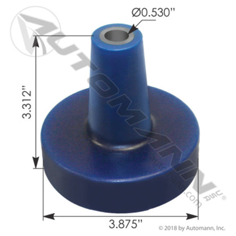 Automann M134609UB Hood Rear Support Poly Peterbilt