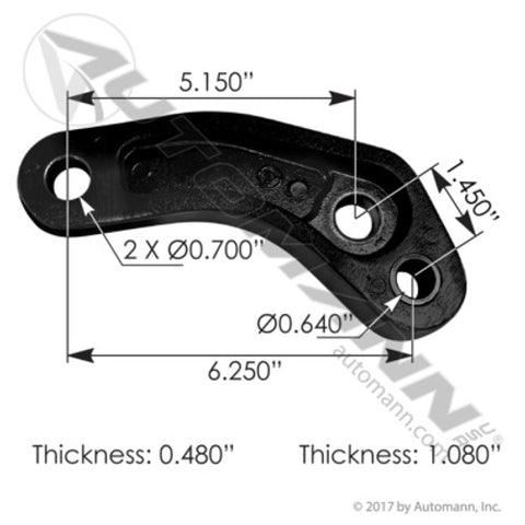 Automann M134705 Hood Pivot LH Peterbilt