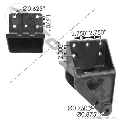 Automann M1596 Rear Hanger RH Freightliner