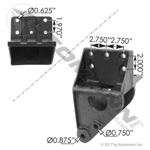 Automann M1598 Rear Hanger  LH Freightliner