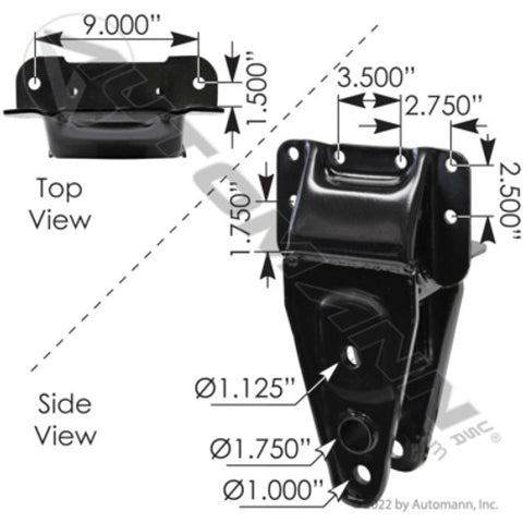 Automann M16178 Hutch Hanger Center Flange Mount