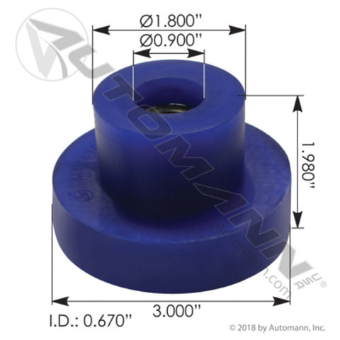 Automann M17414UB Cabin Mount Bushing Poly Kenworth