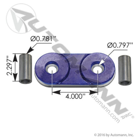 Automann M17453UB Motor Mount Up Front Poly Freightliner