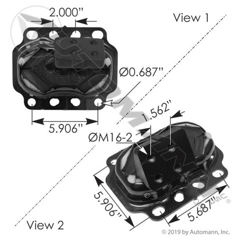 Automann M17481L Motor Mount Rear LH Peterbilt
