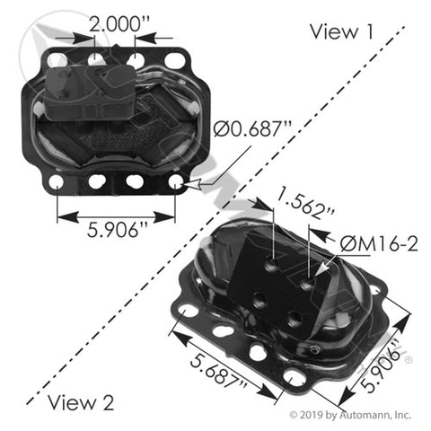 Automann M17481R Motor Mount Rear RH Peterbilt