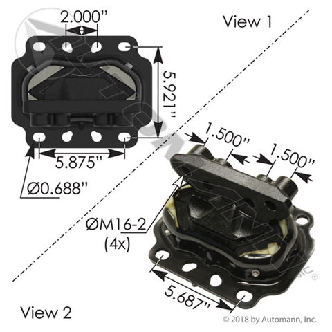 Automann M17490 Motor Mount Rear Kenworth