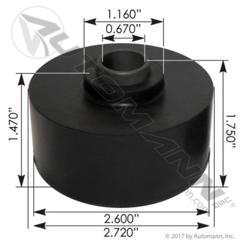 Automann M17529 Cabin Mount Bushing Upper Mack