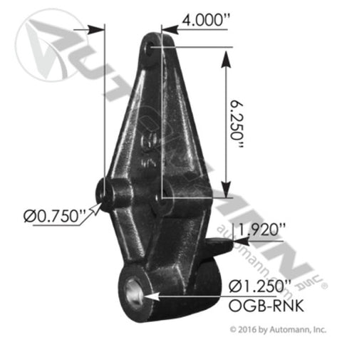 Automann M1817 Hanger 3/4in Holes Peterbilt