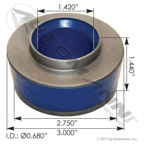 Automann M20306UB Cabin Mount Bushing Poly Peterbilt