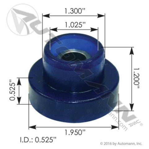 Automann M203075UB Radiator Mount Bushing Poly Peterbilt