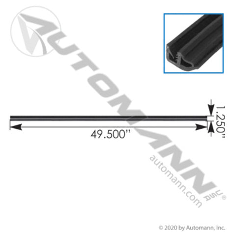 Automann M203244 Hood Cowl Seal Peterbilt