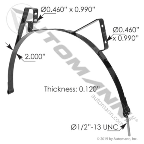 Automann M203905 Fuel tank Strap LH-RH IHC