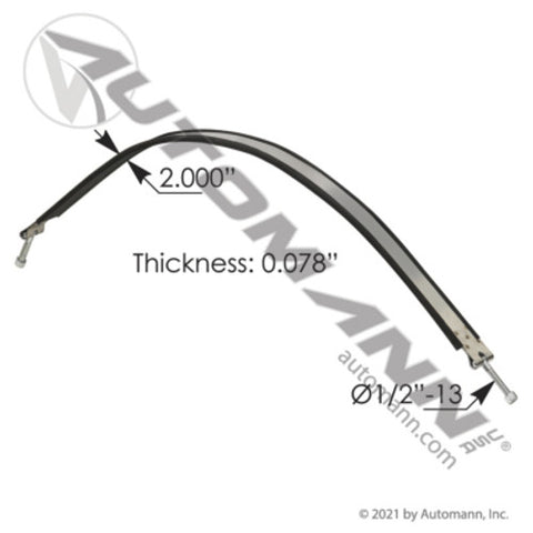 Automann M203922 Fuel Tank Strap Reefer Non-Polished