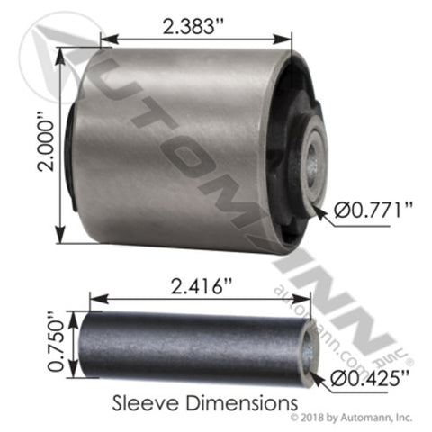 Automann M24414 Hood Hinge Bushing Kit Mack