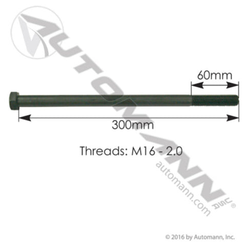 Automann M5233 Bolt 16mm-2 X 300mm Kenworth