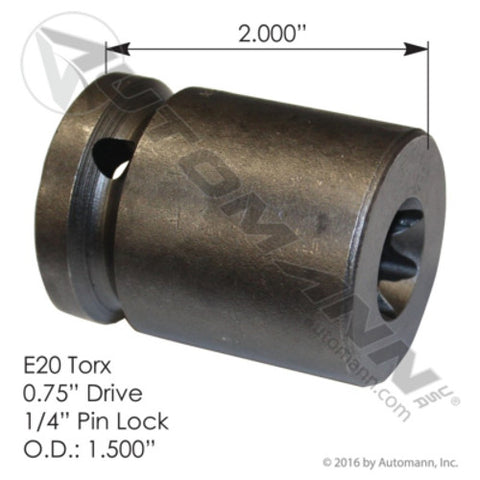 Automann M5291-T4 Socket 3/4in E20 Hendrickson