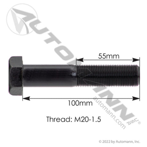 Automann M5467F Bolt 20mm-1.5 X 100mm