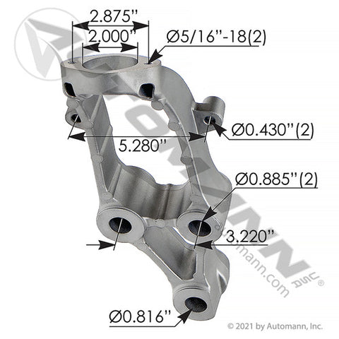 Automann M62567 Radiator Support Bracket RH Mack-Volvo