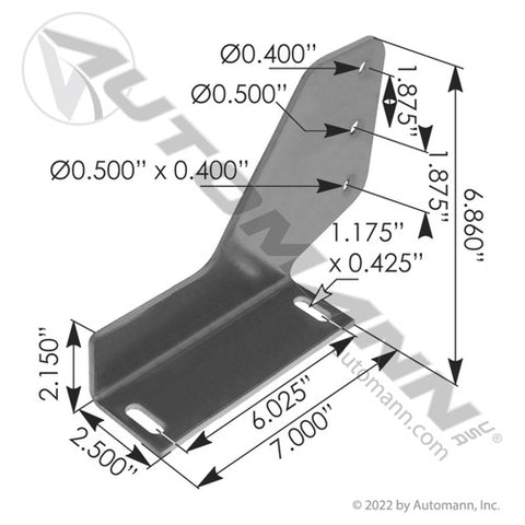 Automann M75103L Step Bracket LH Peterbilt