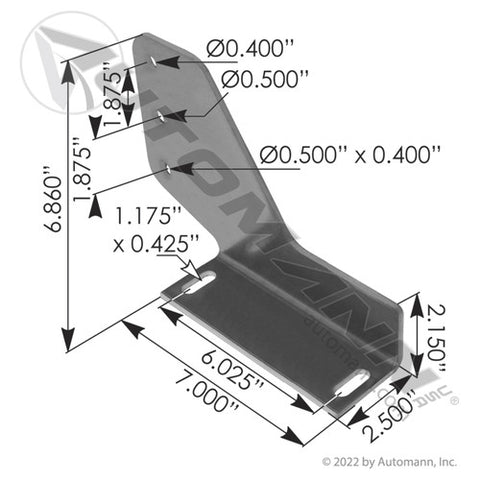 Automann M75103R Step Bracket RH Peterbilt