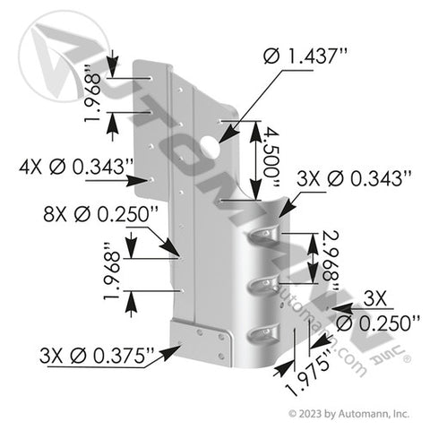 Automann M75131 Corner Bracket RH Peterbilt