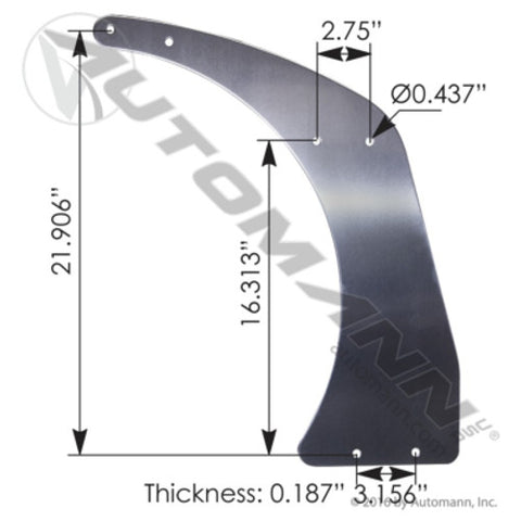 Automann M75679 Fuel Tank Bracket Peterbilt