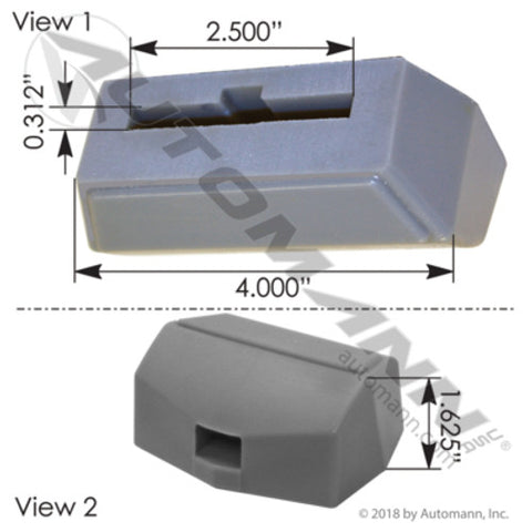 Automann M75683 Hood Support Bumper Peterbilt