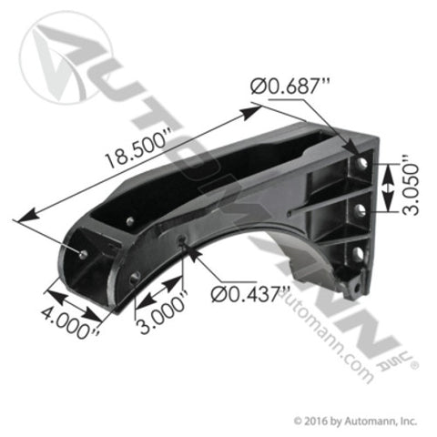 Automann M75855 Fuel Tank Bracket 26in Peterbilt