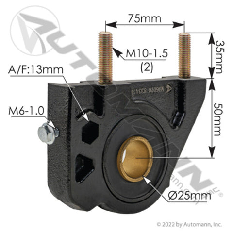 Automann M96070 Hood Bracket LH Volvo