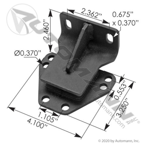 Automann M96986 Radiator Mount Bracket w/ Cushion Volvo
