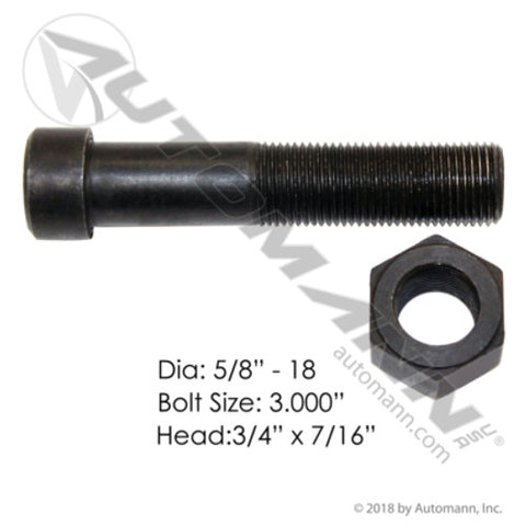 Automann MCB850 Center Bolt 5/8in X 3.0in Freightliner