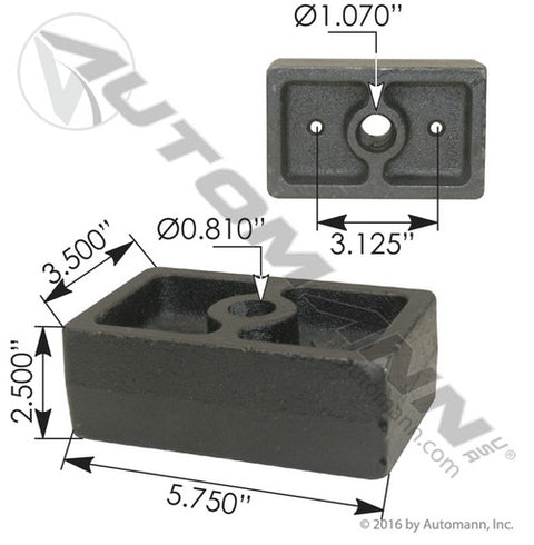 Automann ME16215 Spacer Block 2-1/2in Mack