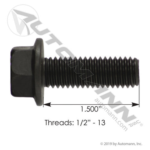 Automann MFB120112C Flange Bolt 1/2in -13 X 1-1/2in GR8
